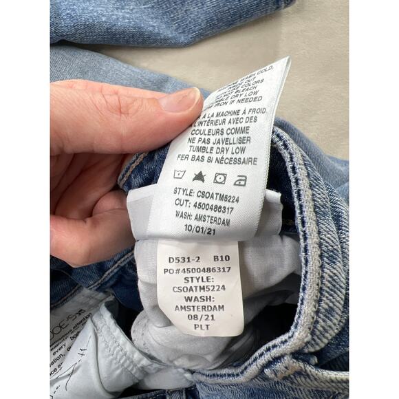 Joe’s Jeans The Lara Mid Rise Cigarette Straight Leg Ankle in Amsterdam Blue 25 - Picture 11 of 14